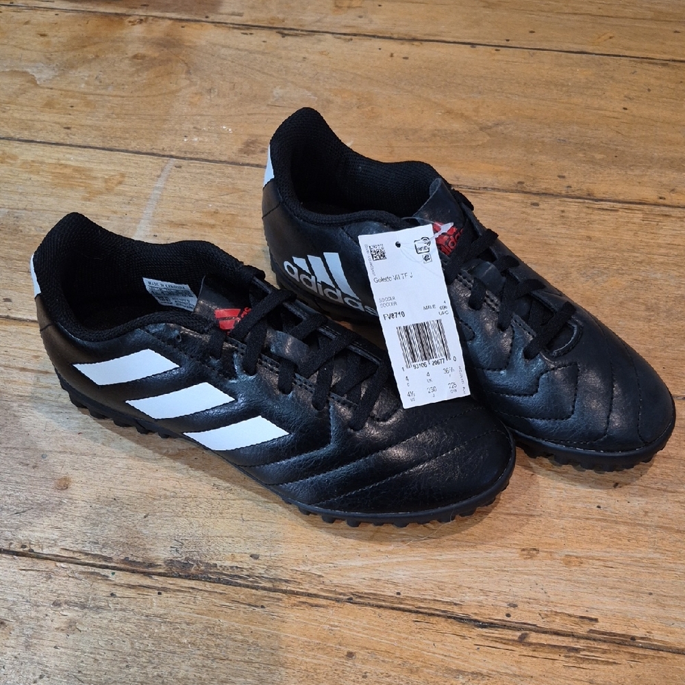 Adidas Kids Black and White Athletic Shoes